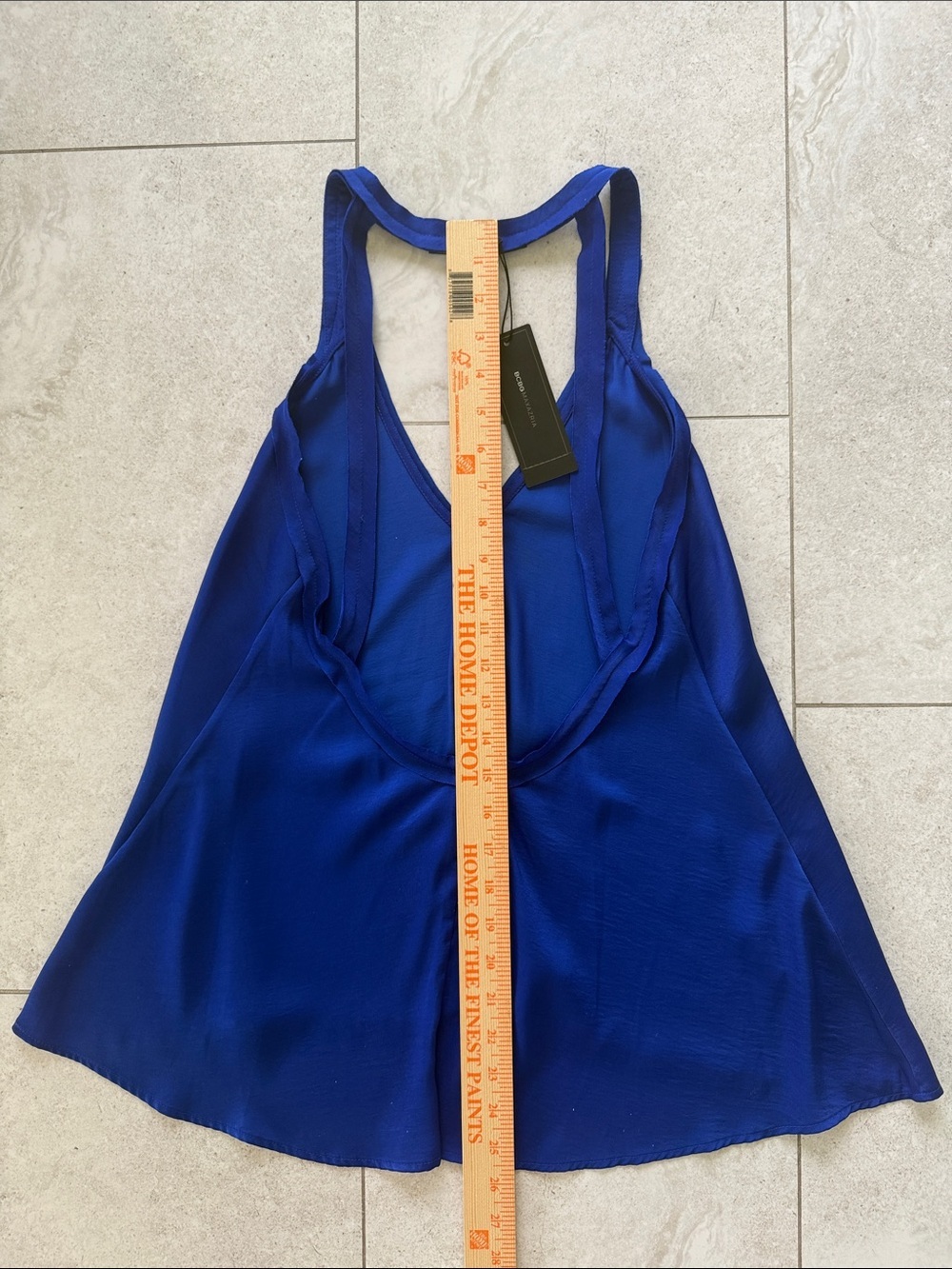 BCBGMaxAzria Royal Blue Racerback V-Neck Camisole NWT sz xs - Picture 4 of 10